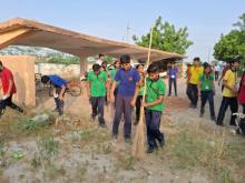 Cleaning of school campus