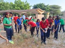 Cleaning of school campus