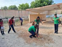 Cleaning of school campus